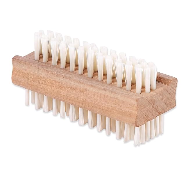 Double Sided Nail Brush with Soft Cleaning Bristles Manicure Pedicure Tool