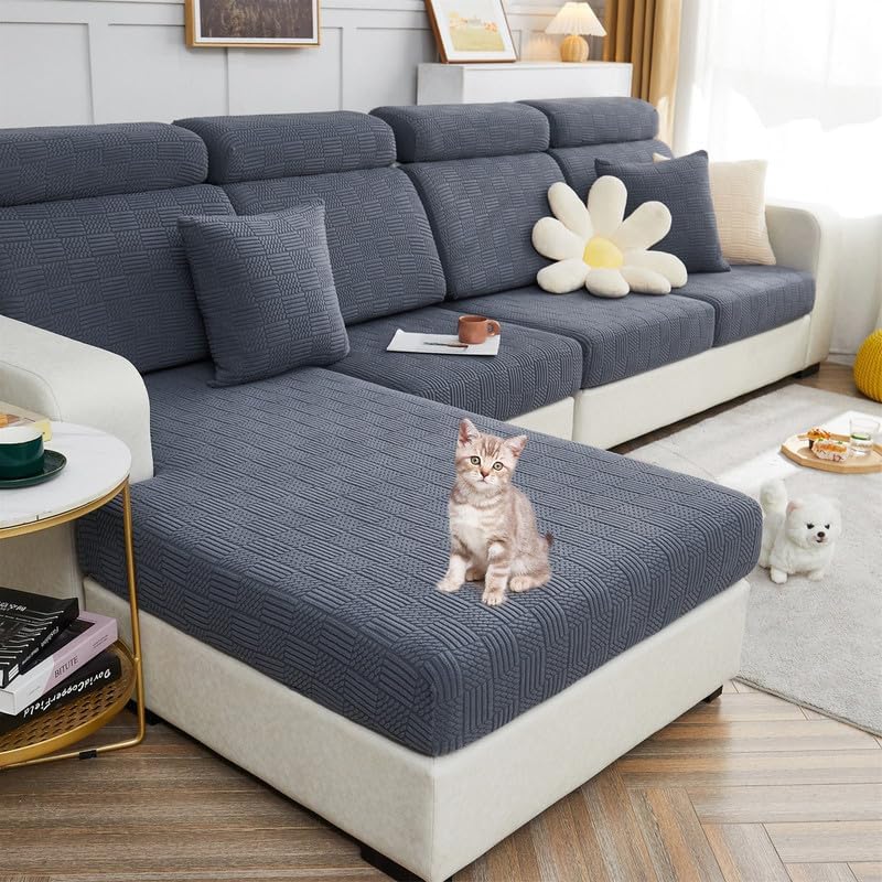 Miniatura 9 de TOPCHANCES Funda de cojín para sofá, resistente al desgaste, universal, de elastano, todo incluido, funda de sofá, funda seccional, fundas elásticas