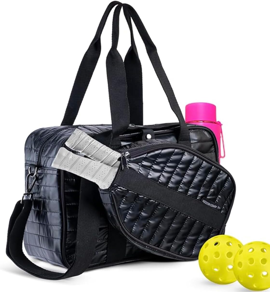 Pickleball Bag for Women with Detachable Paddle Case, Fence Hook and Expandable Water Bottle Holder | Specialized Pickleball Tote with Shoulder Strap | Great Gift for Pickleball Lovers