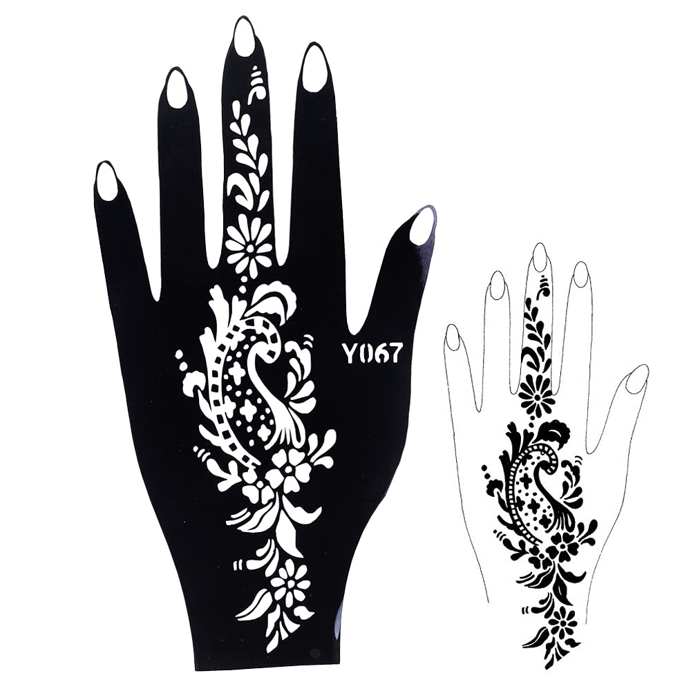 Mehandi Stencils Set of 6 6 Henna Designs This Is A Single Use for Hands Glitter Tattoo and Air