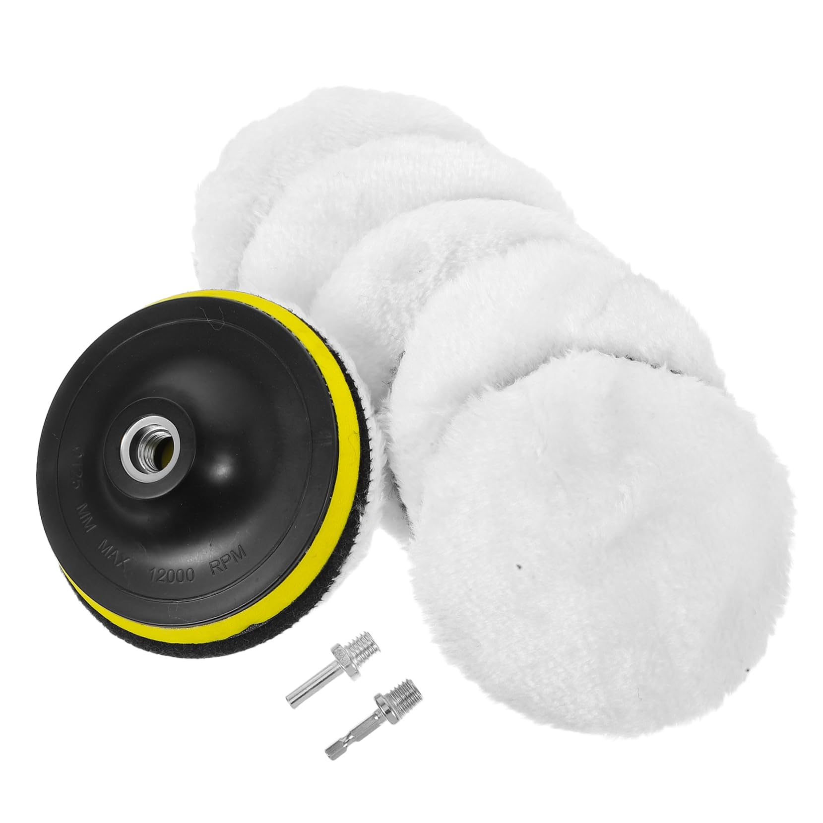 Cabilock Car Wheel Polishing Kit 1 Set Wool Polishing Pads Self Adhesive Wool Buffing Wheels for Auto Detailing
