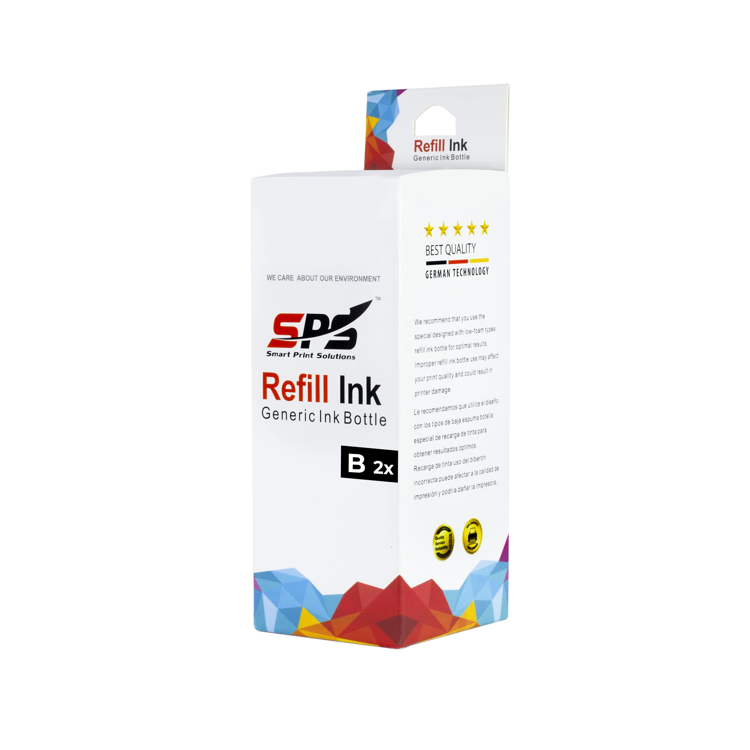 Smart Print SolutionsSPS 2x compatable Canon GI-490 Ink Bottle Black