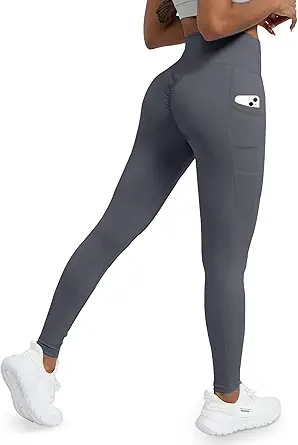 High Waisted Leggings for Women - No See Through Tummy Control Cycling Workout Yoga Pants with Pockets Reg & Plus