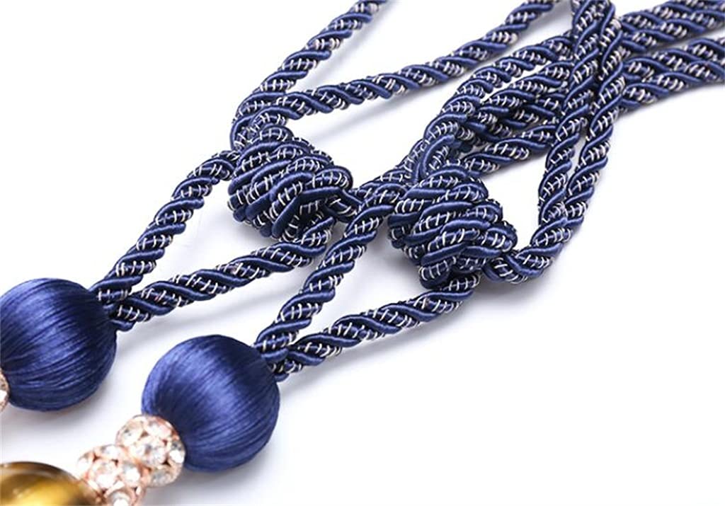 Attache de Rideau Suspendue Boule Une Paire de Corde de Suspension à Pompon (Argent comme indiqué sur la Photo) (Argento comme Le Montre la Photo)