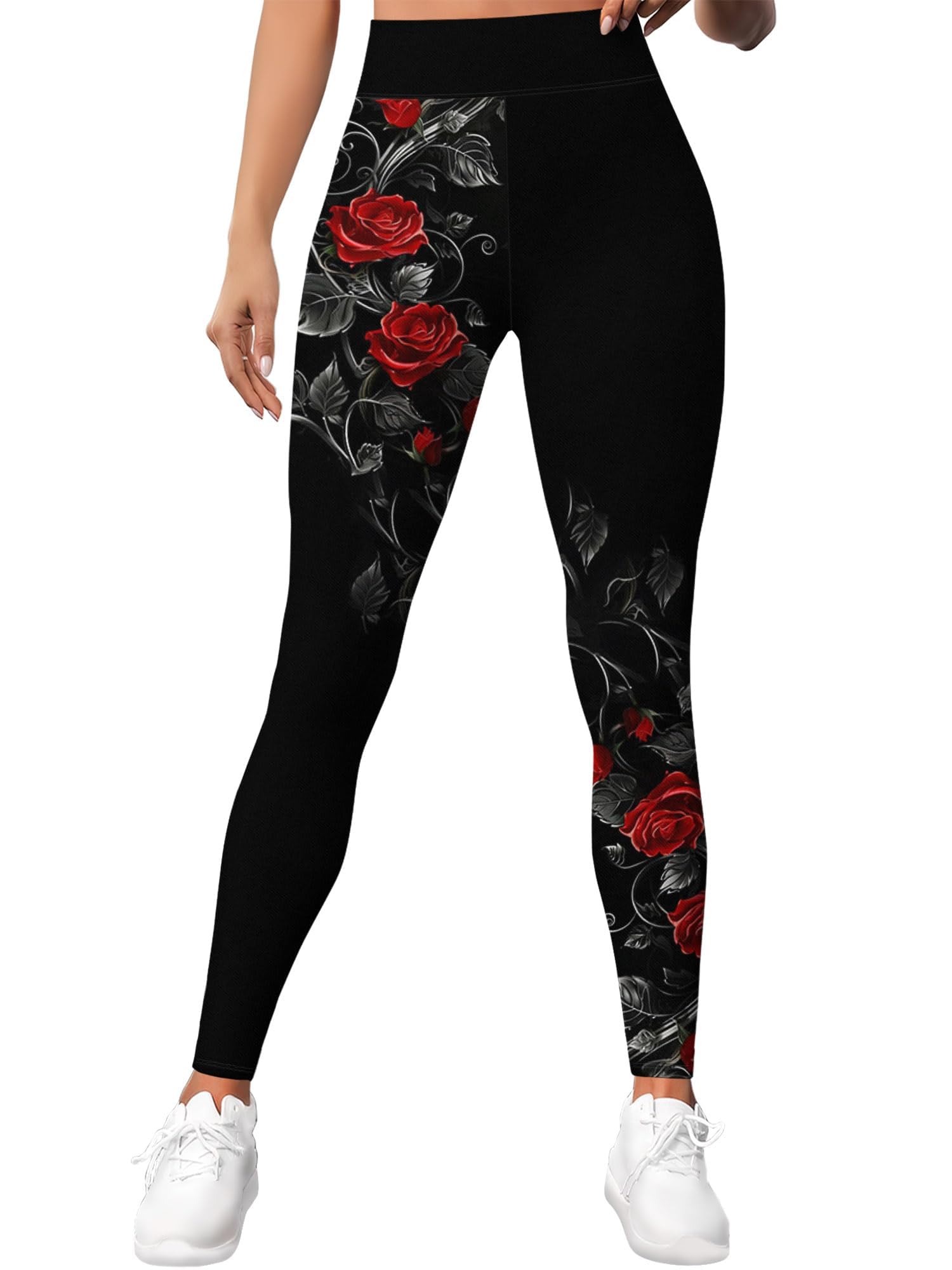 PAGYMO Printed Leggings for Women Patterned Crazy Cute Graphic Designed High Waisted Workout Athletic Gym Running Yoga Pants