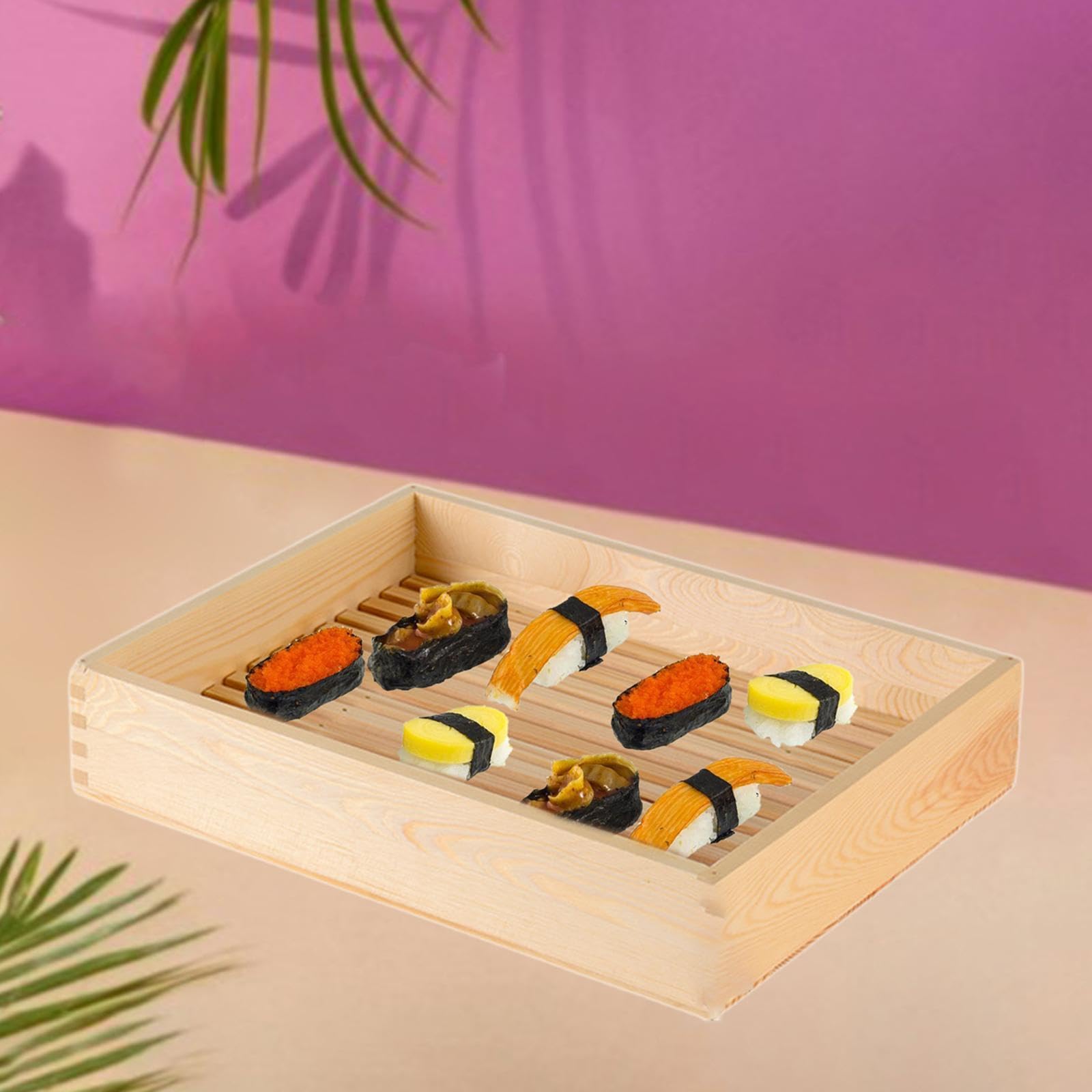 Amazon｜Fxzqgnh 木製トレイ、ビュッフェ用サーバー、長方形の肉