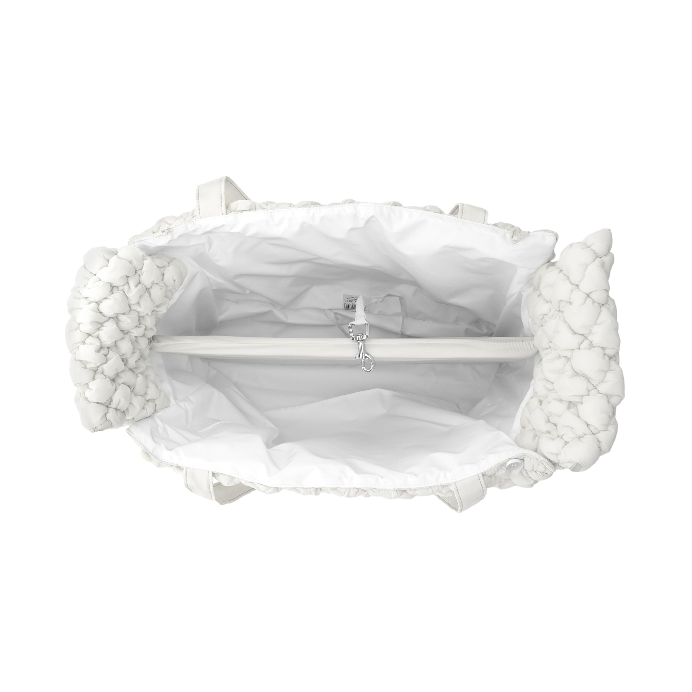 Record - Borsa per Cani e Gatti Cloud con effetto goffrato. Traportino per Cani con Maniglia imbottita per comfort e fondo rimovibile | Bianco, 37 x 19 x 26 cm
