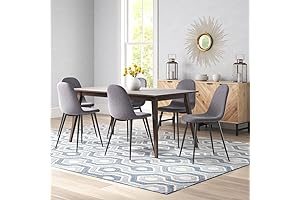 IDS Online Vintage Upholstered Mid-Century Dining Side Chairs Set