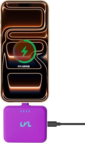 Miniatura 4 de Spark Cargador Portátil para iPhone 17/16/15 USB C 2500mAh Banco de Energía con Indicadores LED Carga Rápida 2.4A Mini Cargador Portátil