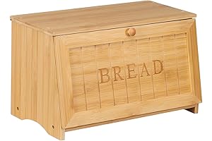 Vintage Large Wood Bread Box for Kitchen Counter