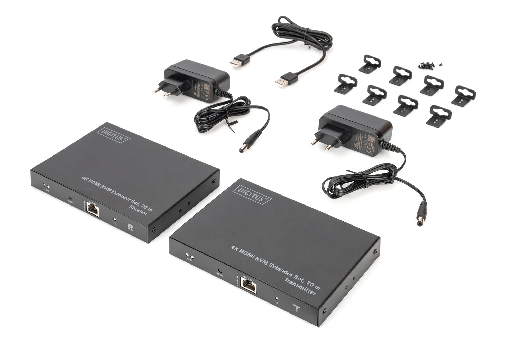 Estensore HDMI HDBaseT DIGITUS – 4K/30Hz Fino A 40m, Full HD 70m, Con IR E RS232, Set Tx/Rx