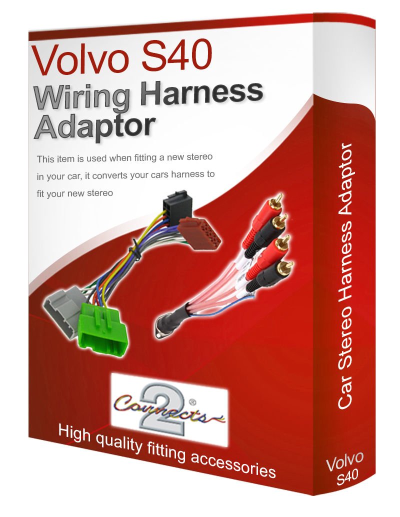 VOLVO S40 Système haut-parleur amplifié stéréo Radio Câblage adaptateur Harnais Laisse Loom