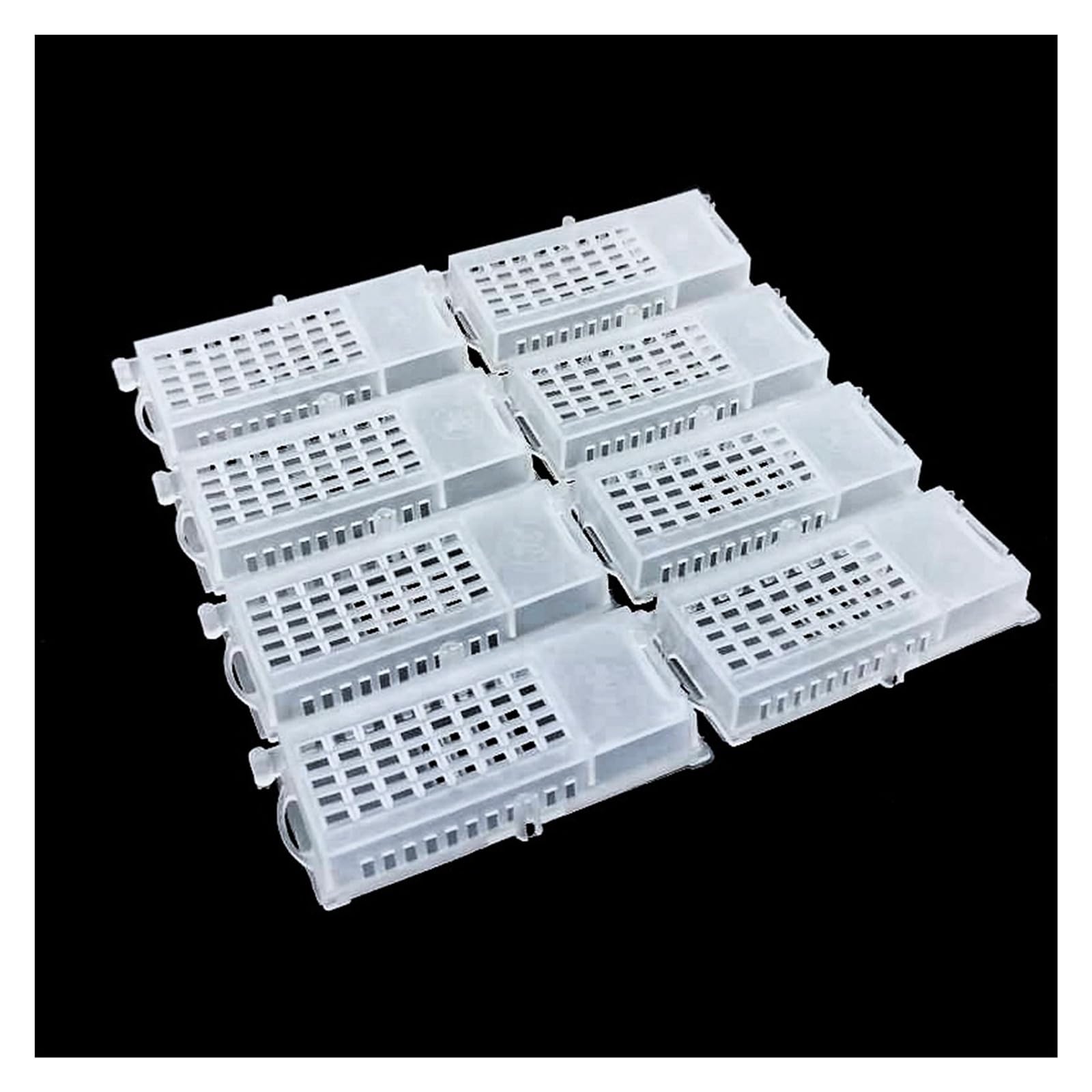 Mkhqst One Color 8 Pcs Beekeeping Transport Cages White Queen Bee Mailing Plastic Tools