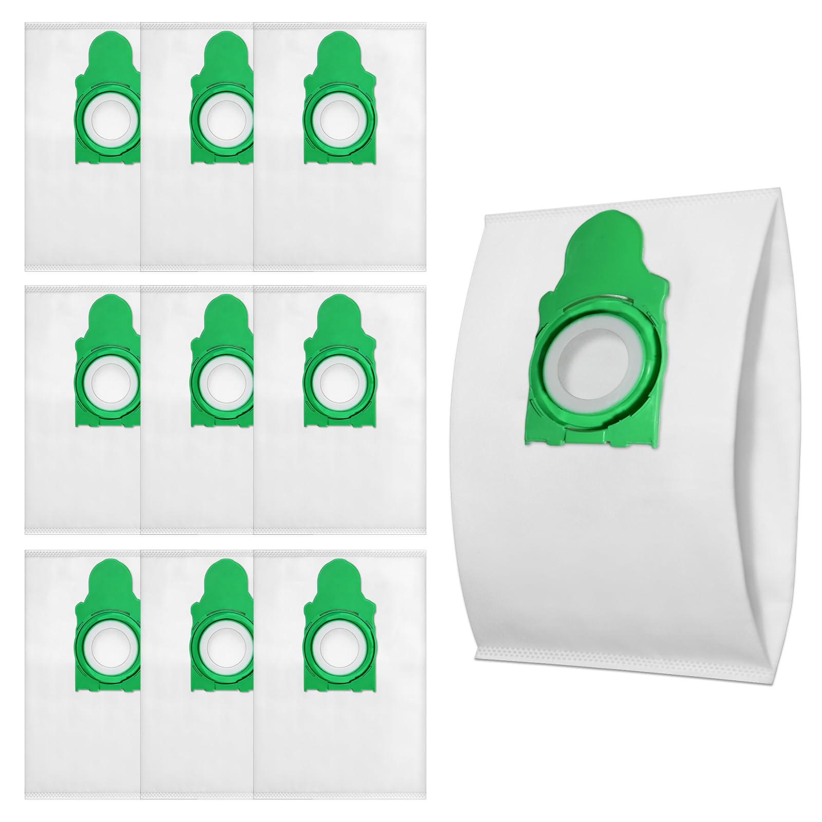 View 1 of 10 Pack 8300AM / 8300ER Vacuum Bags Compatible with SEBO Airbelt E Series (E1 / E2 / E3) Canister Vacuums