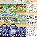 6 Sets Reusable Sticker Book for Toddlers 3-6, Jelly Sticker Books for Toddler, Travel Sticker Activity Toys for Kids 3 4 5 6 Years Old Girls & Boys