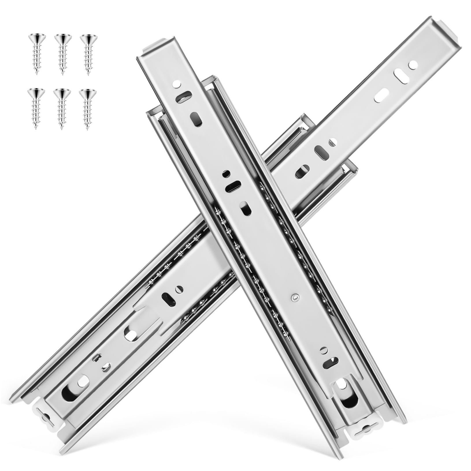 Glissières de tiroir extension complète charge lourde x2