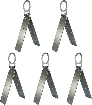AFP Fall Protection High Strength Alloy Steel Reusable Adjustable Hinged Pitched Roof Anchor Bracket w/Screws | Heavy-Duty D-Ring | Roofing Easy Install | OSHA & ANSI Rated