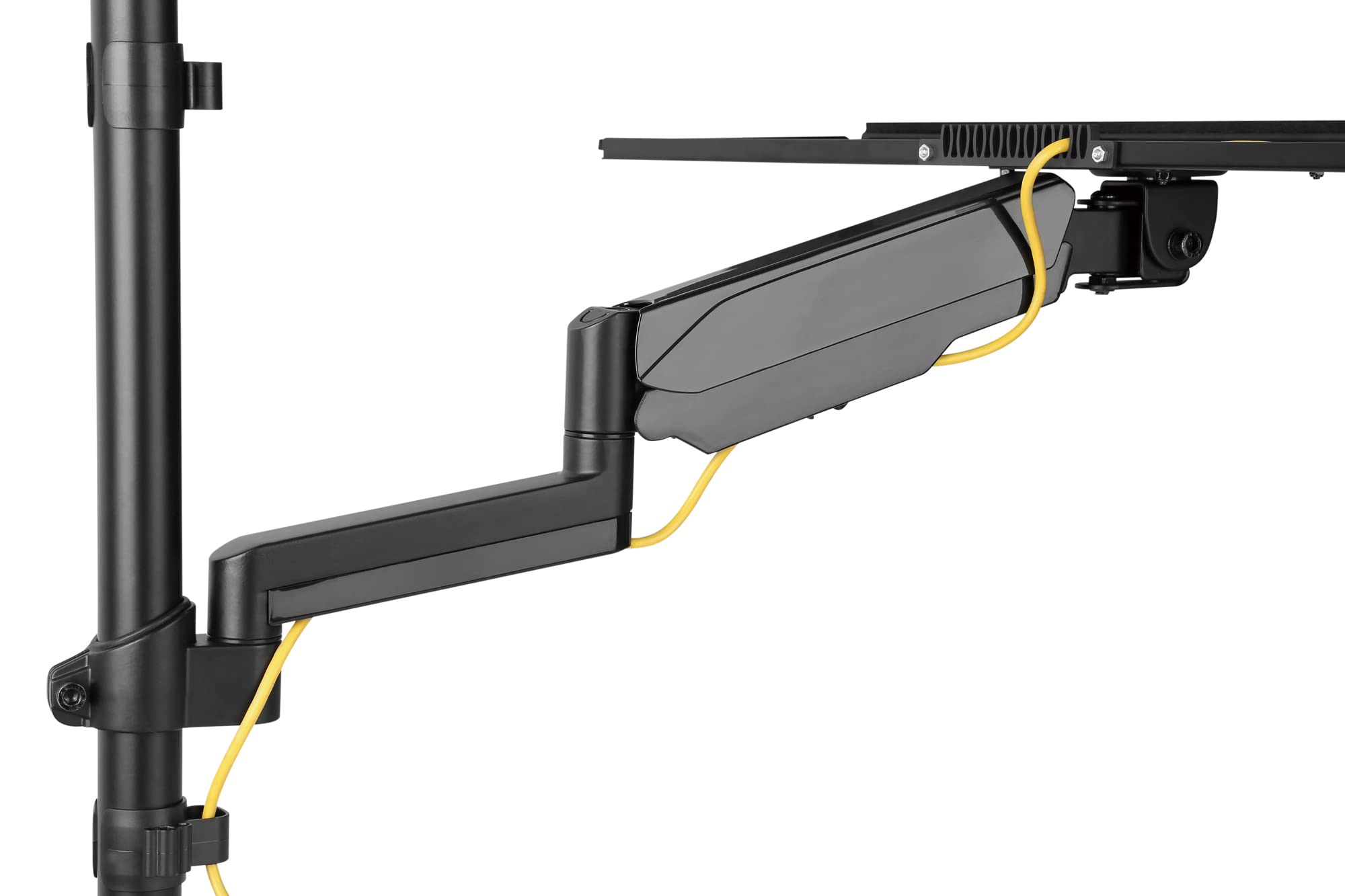 DIGITUS Soporte para monitor y bandeja para teclado y soporte para PC - Soporte de pared- 1 monitor - Hasta 32 pulgadas - Negro