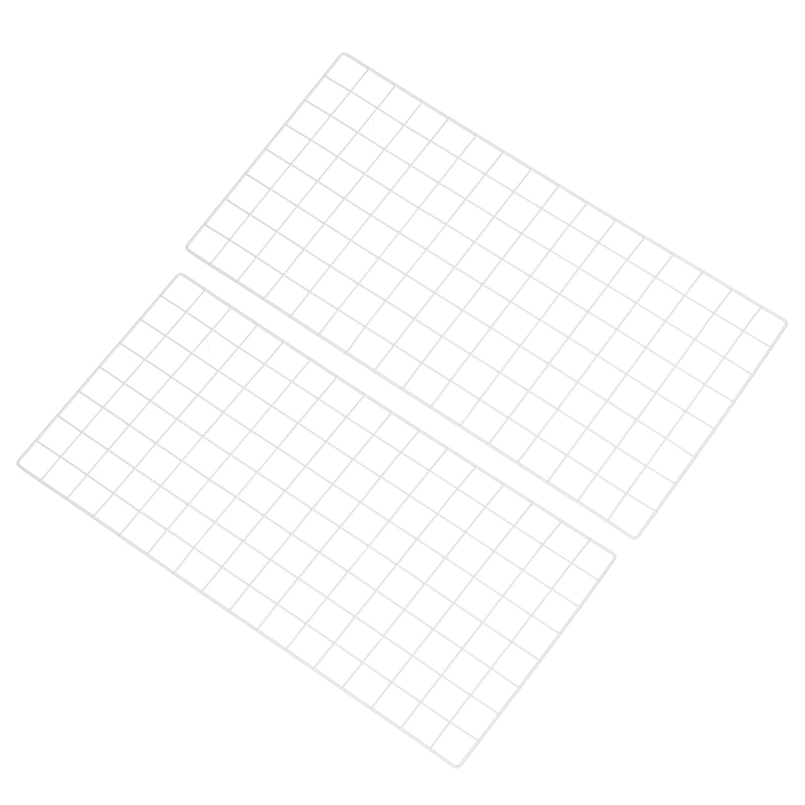PATIKIL 80x40cm Wire Grid Panel, 2 Pack Board Photo Pictures Memo Display Grid Panels Hanging Organizer Wall Decorative Panel for Home Office Wedding, White