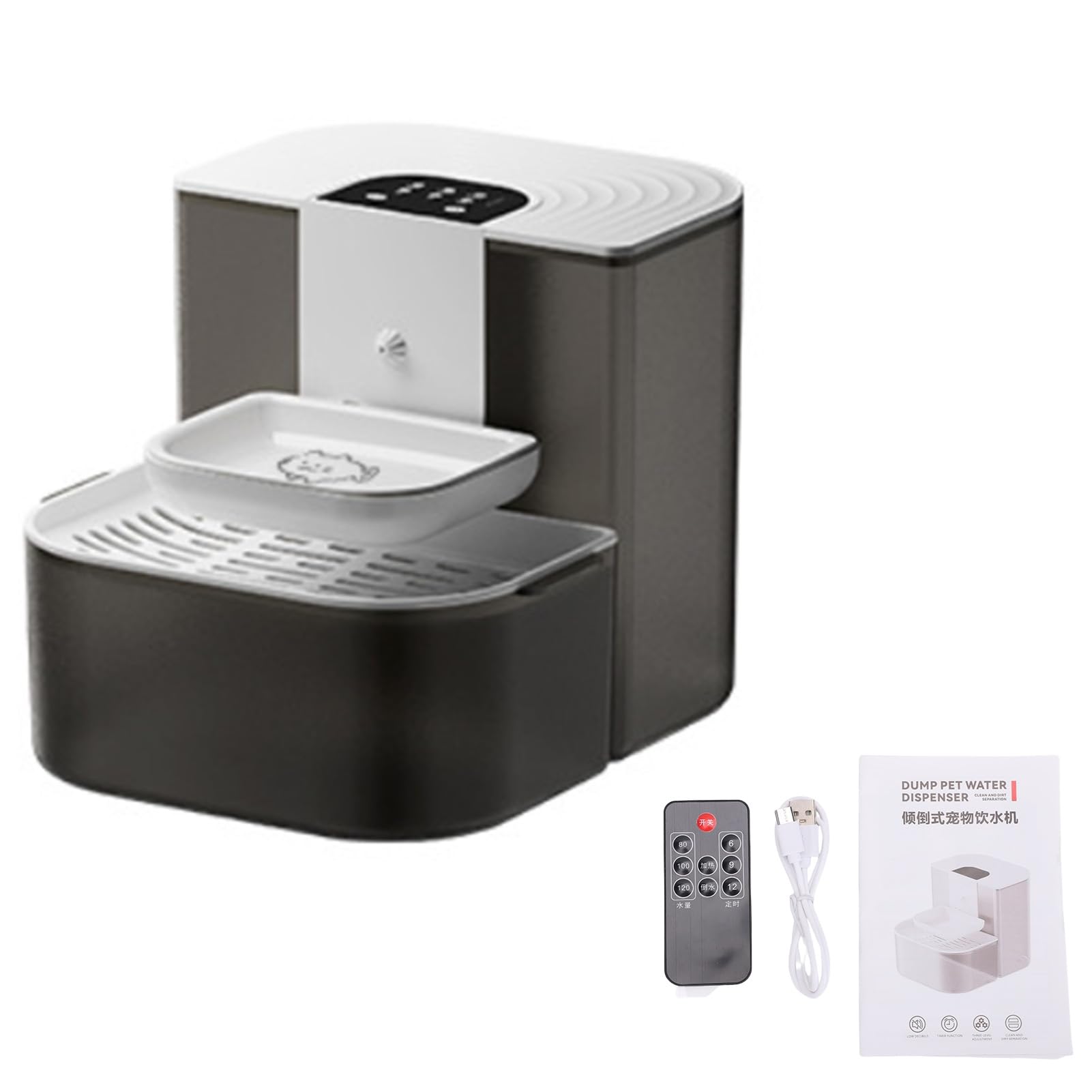 Fuente de Agua para Gatos lvifloae con Control de Temperatura (White)