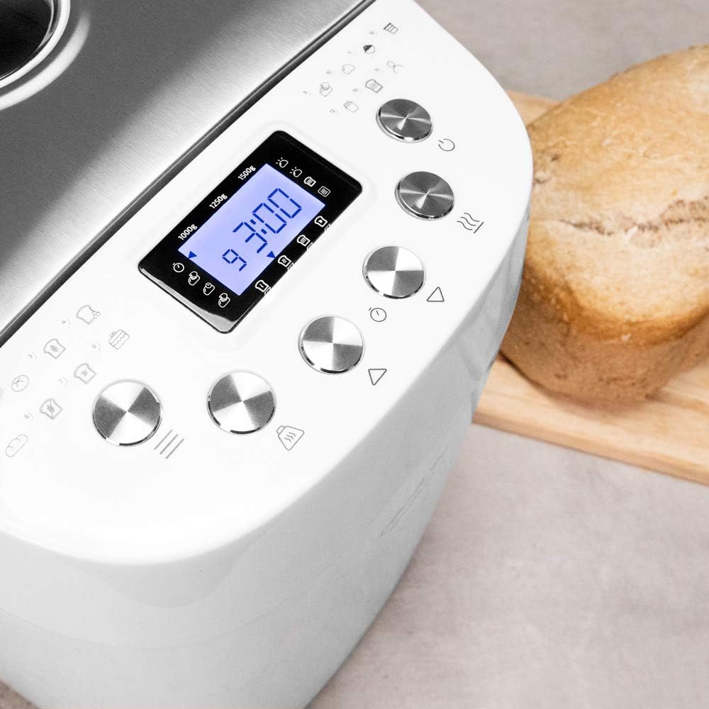 Cecotec BreadCo 1500 PerfectCook macchina per il pane 850 W 1 5 Kg 15 programmabile 15 ore programmabile 2 resistori, lavabile in lavastoviglie, libro di cucina