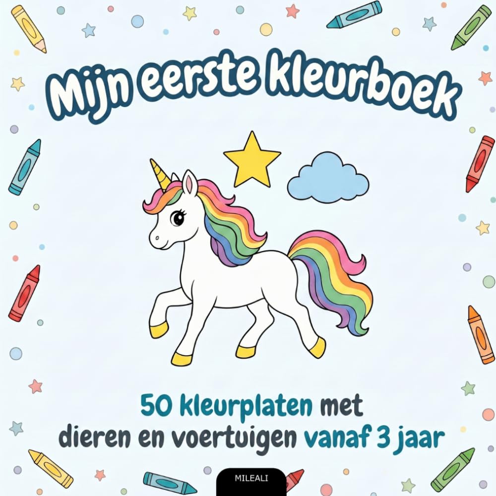 Mijn eerste kleurboek: 50 kleurplaten met dieren en voertuigen – vanaf 3 jaar