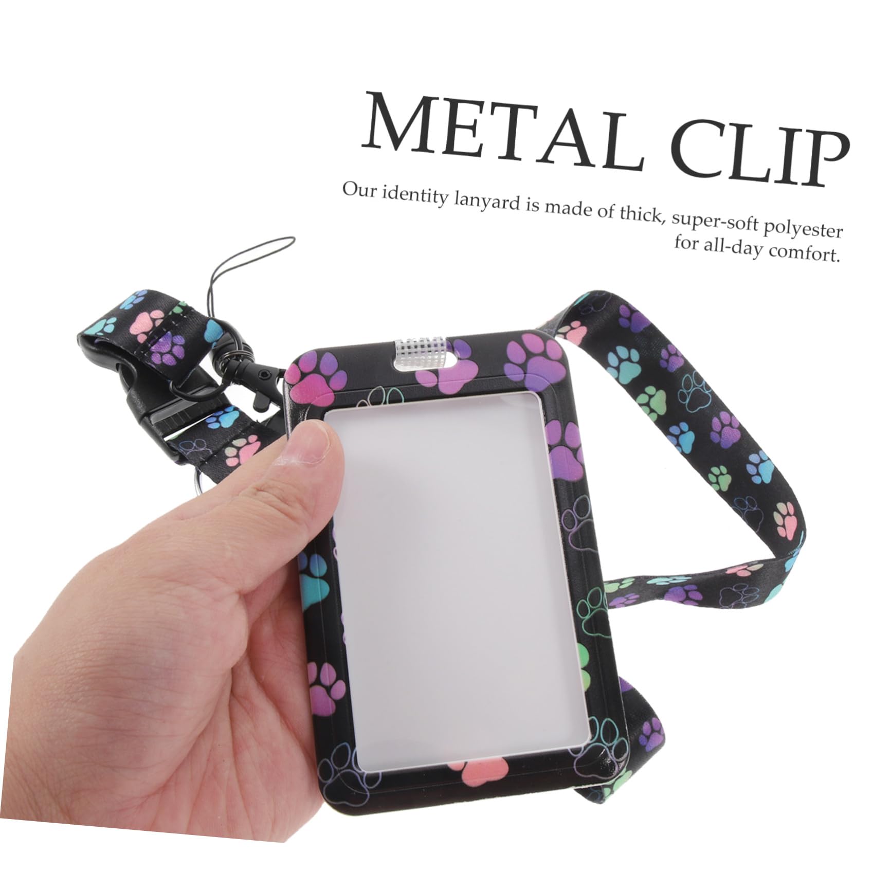 SHINEOFI 3piezas Tarjetero De Identificación Con Lanyard Soporte Para Credenciales Con Diseño De Patas De Funda Resistente y Práctica Para Profesores y