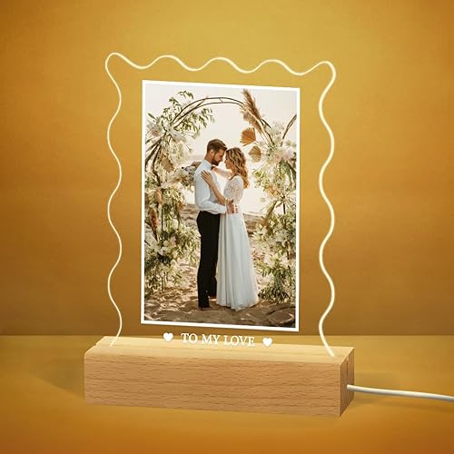 Party to Be Placa acrílica personalizada con foto de pareja y luz LED, regalos personalizados para el día de San Valentín para ella, él, Party to Be Placa acrílica personalizada con foto de pareja y luz LED, regalos personalizados para el día de San Valentín para ella, él,