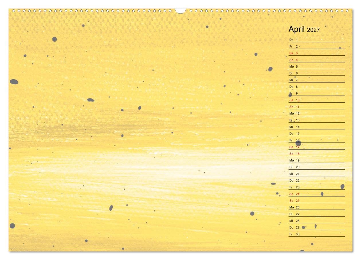 CALVENDO - Pastellbunter DIY-Bastelkalender (Wandkalender 2027 DIN A2 quer), Monatskalender: Hochwertiger Do-it-yourself-Kalender für Fotos, zum Malen, Basteln und Selbstgestalten - für Kinder und Erw
