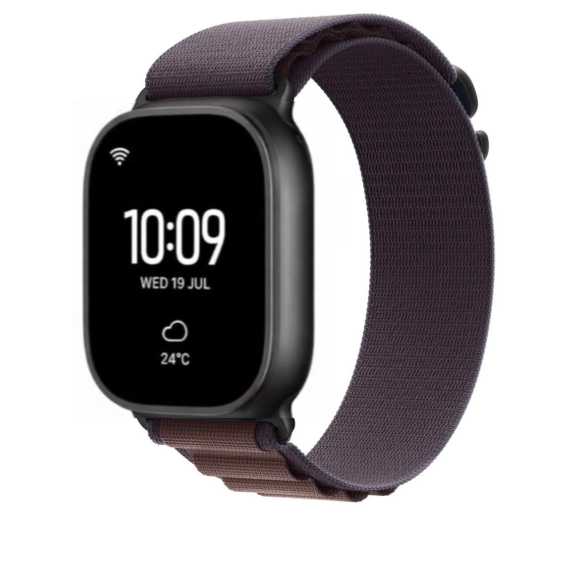alpine loop nylon watch strap for apple watch compatible (42mm–49mm, ultra) | soft woven strap | secure hook closure | sweat-resistant, lightweight & comfortable