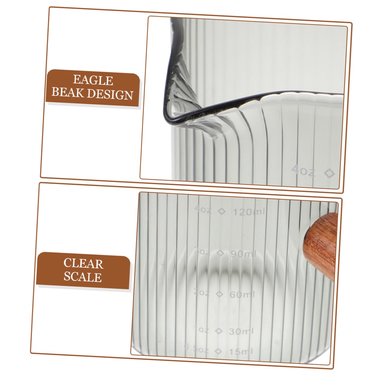 Ciieeo 4 Set Tazza Di Latte Tazza Scalda Burro Tazza Di Fusione Di Caramelle Server Per Sciroppo Caraffa Per Lattiera Brocca Per Latte Brocca Per Caffè Espresso Bicchiere 2 Pezzi * 4