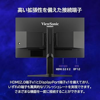 ViewSonic モニター HDMI接続 VP2768a Connecting Power and Devices - ViewSonic Monitor