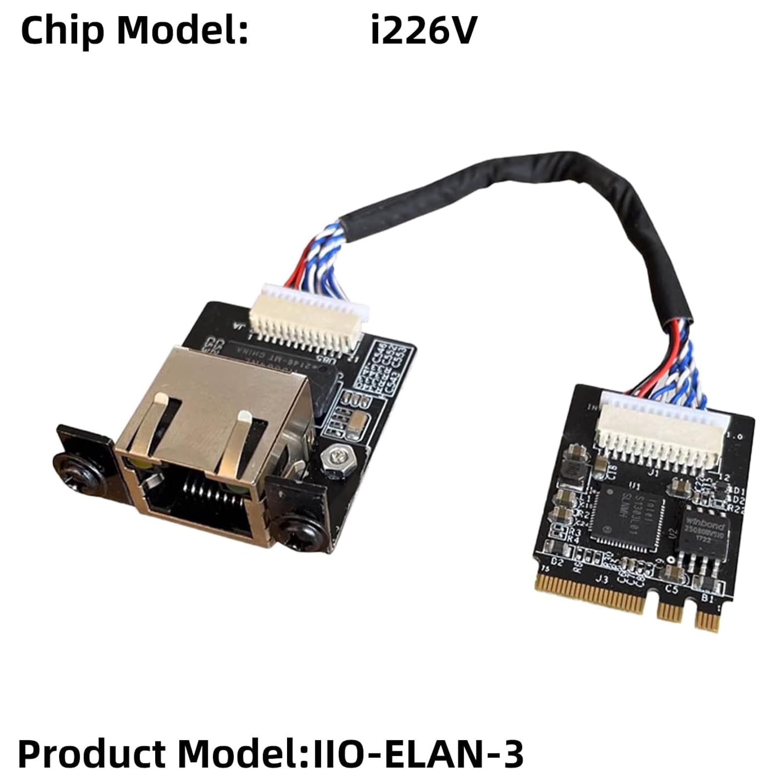 WayPonDEV M.2 A chiave E a modulo Ethernet 2,5 Gigabit, in-tel i225 i226 2.5G Ethernet Server NIC,10/100/1000/25000 Mbps RJ45 LAN, scheda di rete multi-Gigabit M.2, supporto 2230 (15 cm, i226 M.2 A+E