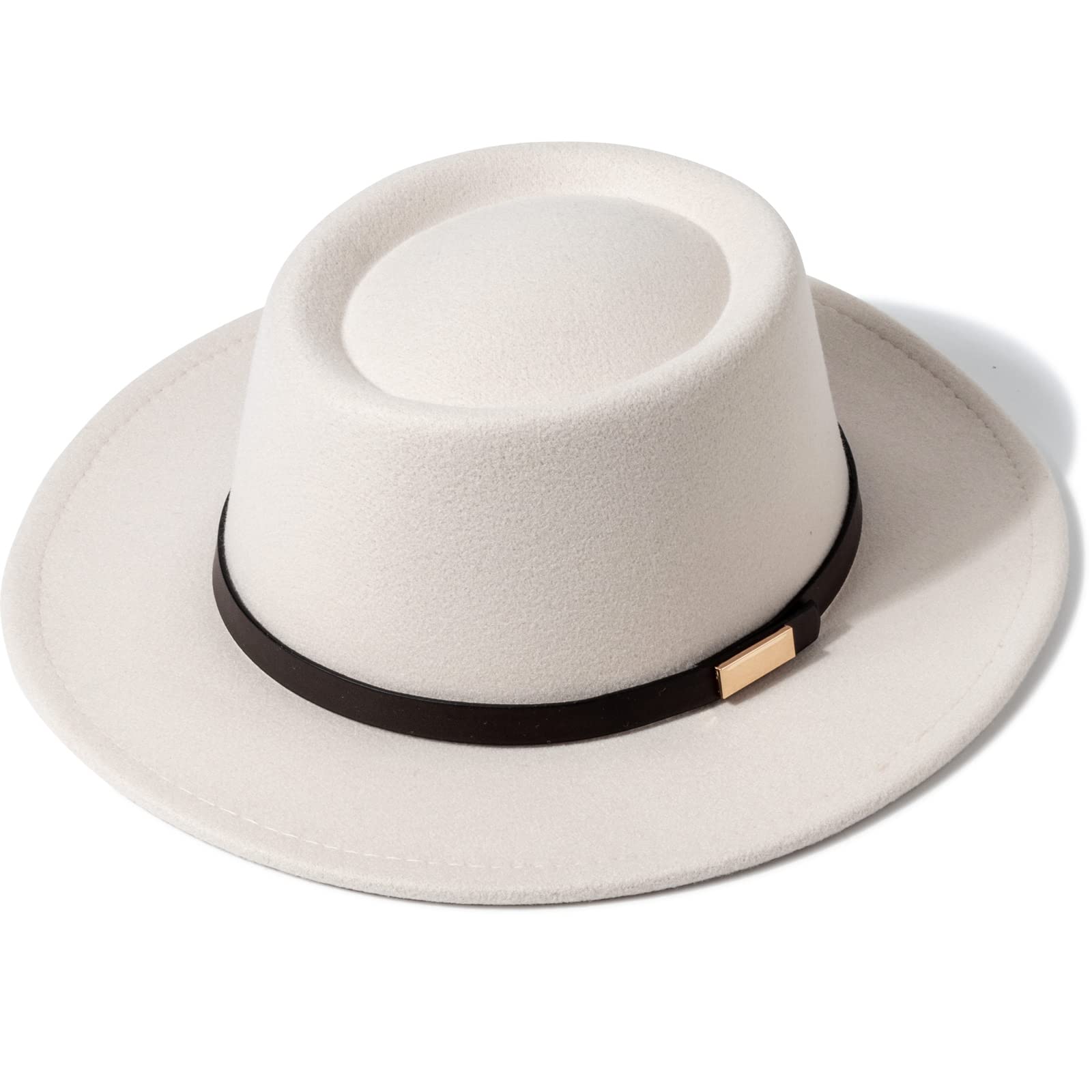 DRESHOW Femme Homme Chapeau de Paille Panama Chapeau Été Large Bord Chapeau de Soleil Anti-UV pour Plage Voyage Chapeau de Soleil
