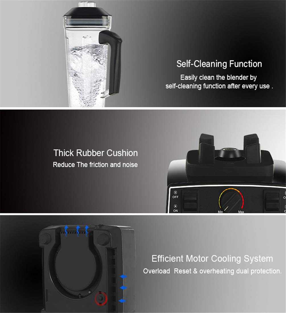Licuadora Batidora, Licuadora para Batidos Licuadora para Verduras Y Frutas Batidora De Vaso Comercial Profesional Batidora De Mano15000Rpm 2200W
