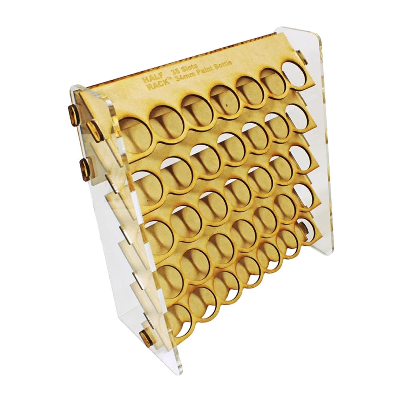 THE STYLE SUTRA Paint Storage Rack Painting Craft Wooden Pigment Stand Bottle Pigments Shelf-image-25