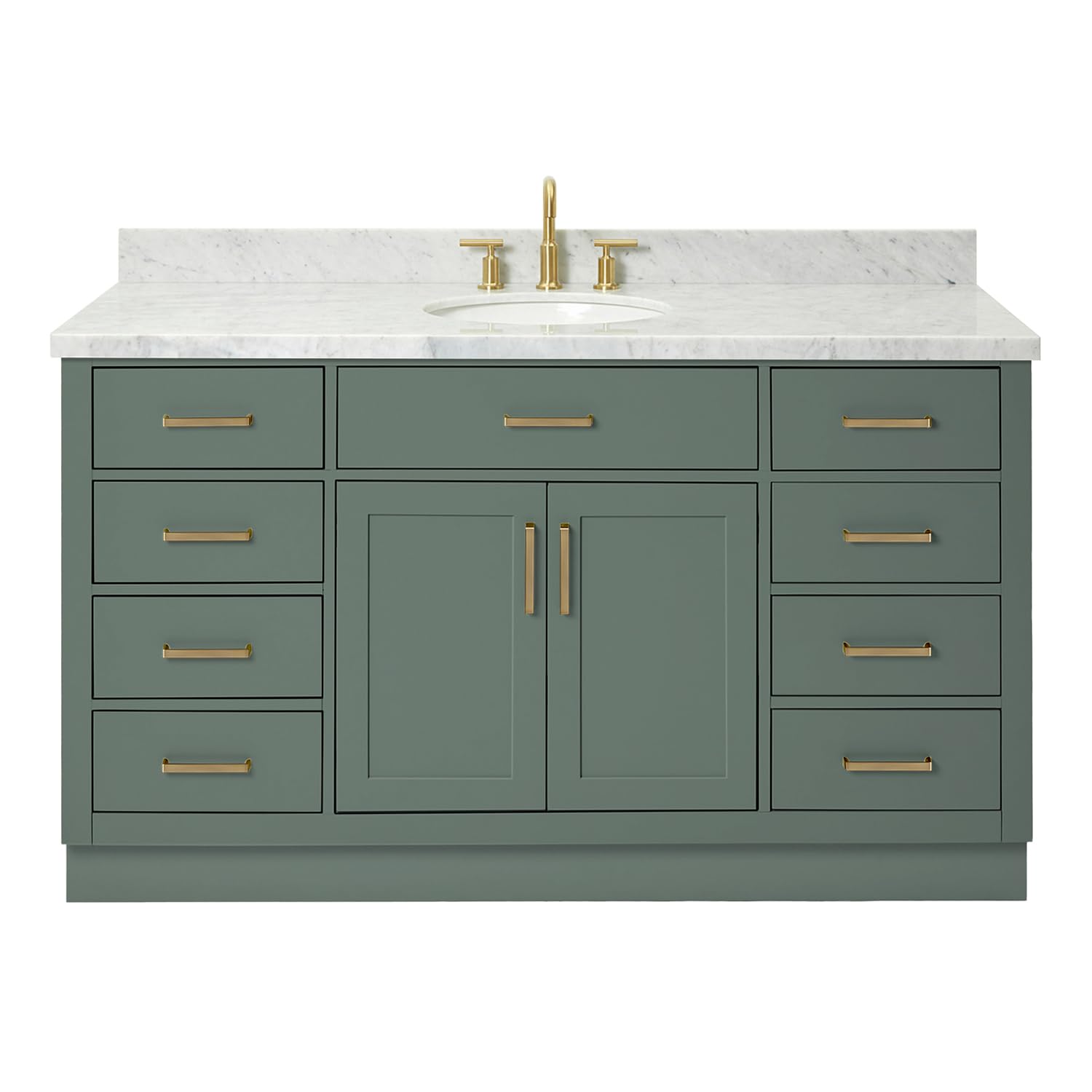 ARIEL Hepburn 60-inch Bathroom Vanity with Sink Vintage Green