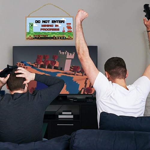 Miniatura 6 de SJT ENTERPRISES, INC. Letrero con placa de madera para niños, diseño de minería en progreso, diseño infantil de 5 x 10 pulgadas (49625)