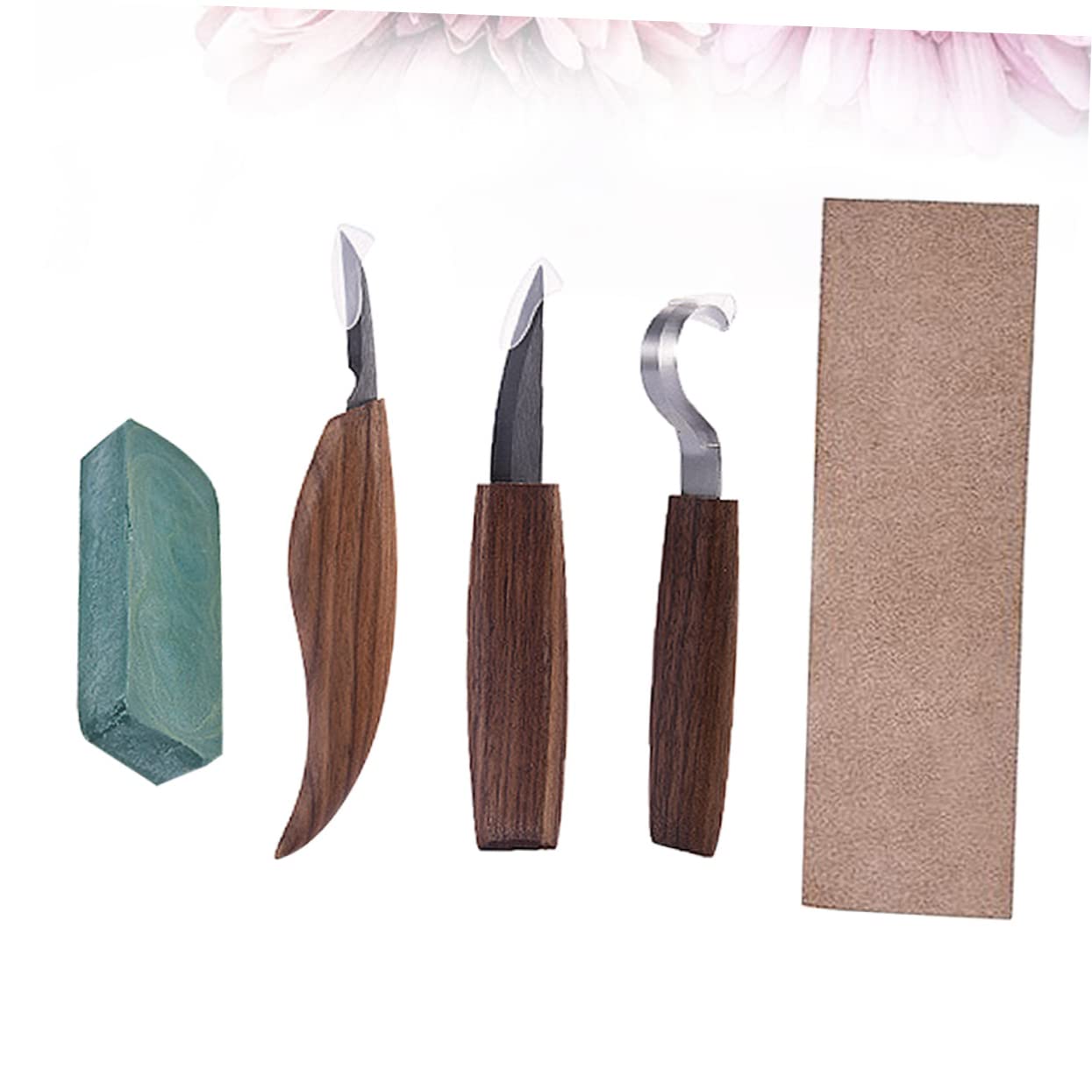 Kit Di Intaglio Per Legno Fai Da Te Manico in Legno Bulino e Strumenti Per Falegname Adatto Per Legni Teneri Come Tiglio Pino e Noce Americano Per Principianti e Lavori Artistici