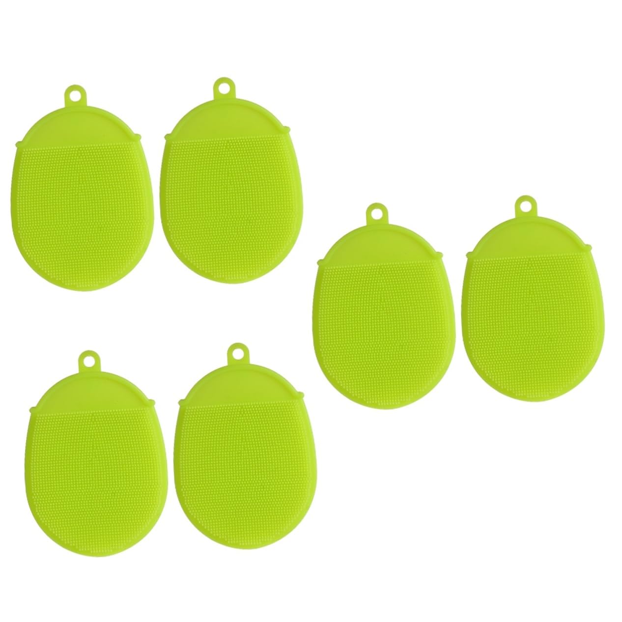 Angoily 6pezzi Spazzole Da Bagno Silicone Scrubber Per Corpo e Strumento Massaggiante Per Exfoliante Delicato Per Adulti