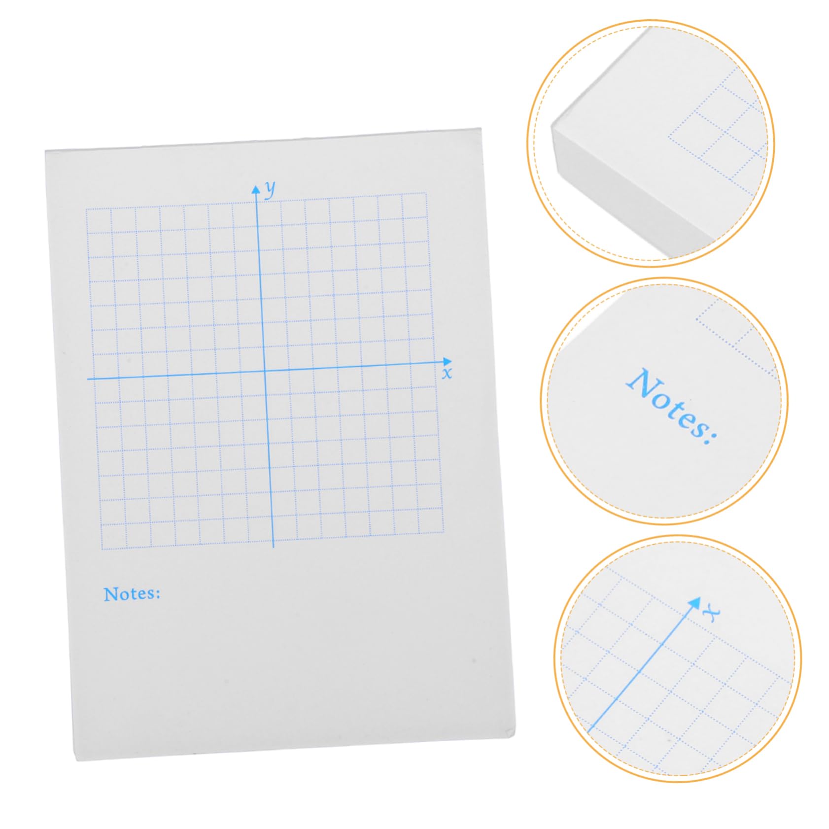 Gadpiparty 4 Pezzi 2 fornitura di matematica foglio da disegno di matematica carta grafica accessorio di matematica carta con griglia matematica bianca
