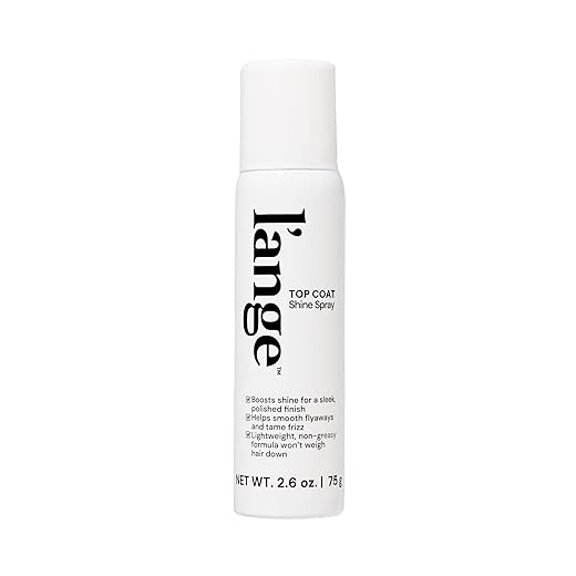 L’ange Top Coat Shine Spray | High-Gloss Finish | Helps Smooth Flyaways | Helps Tame Frizz | Ultra-Fine Mist | Lightweight, Hydrating Formula | Designed not to Weigh Hair Down