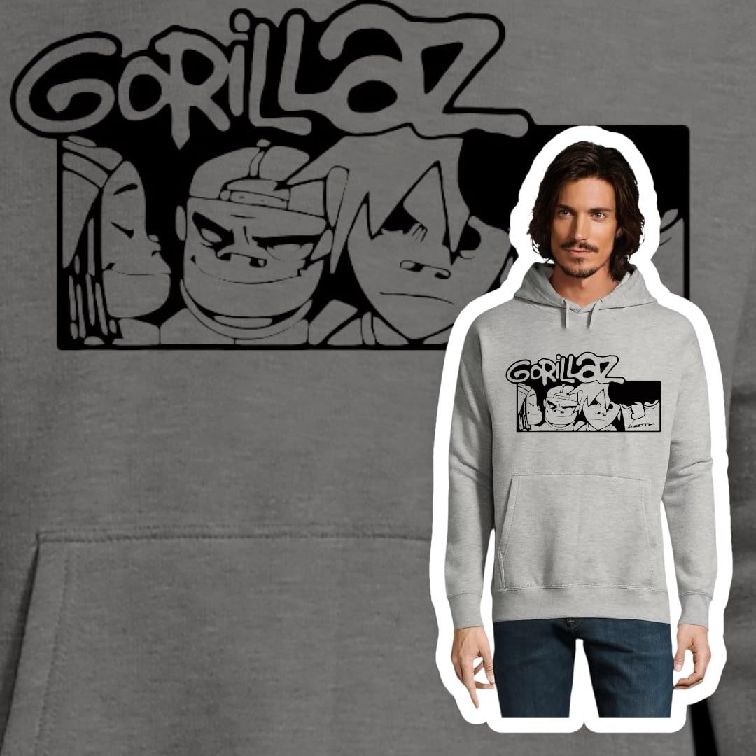 RadioStream Sudadera Capucha Gorillaz Rock Grupo Musical