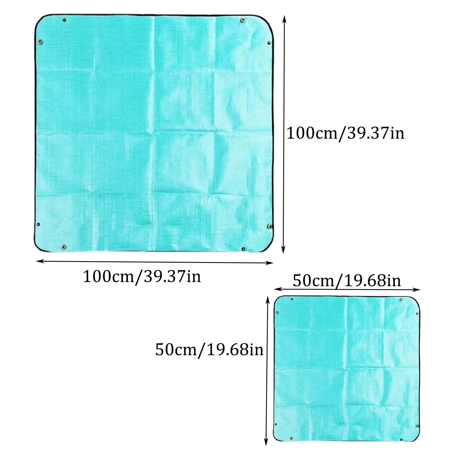 Tappetino Da Giardinaggio Impermeabile In PE 2 Pezzi (100x100cm + 50x50cm) – Pieghevole E A Prova Di Perdite Per Rinvasi E Trapianti