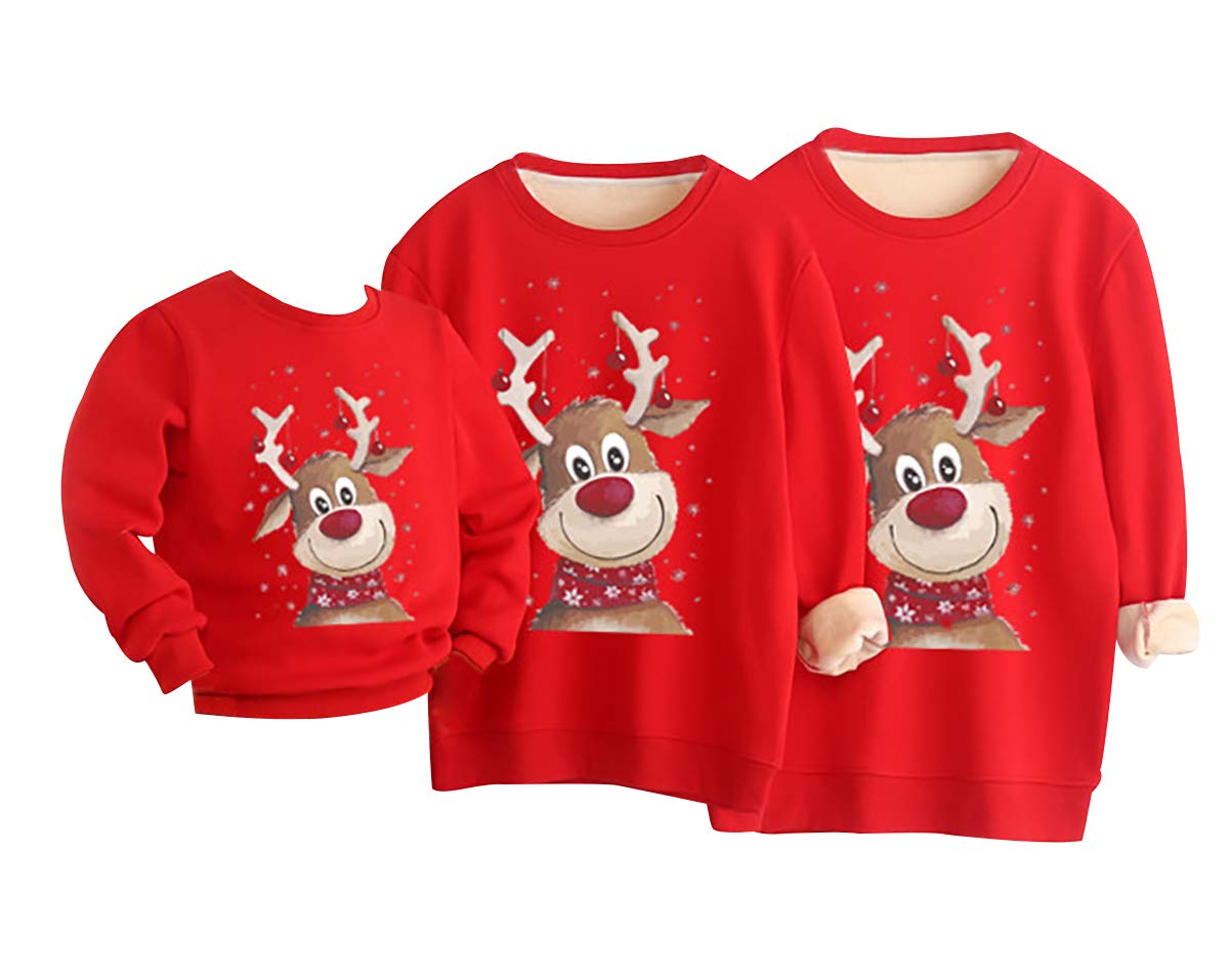 Weihnachtspullover Unisex - Lustiger Rentier Druck Oversize Christmas Sweater