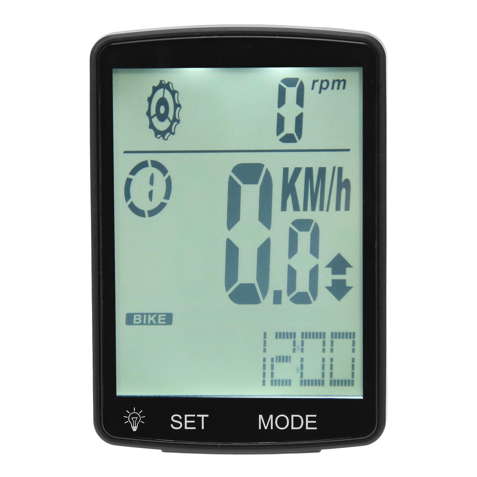 Compteur de Vélo, Cycloordinateur ABS avec écran LED 2,8 Pouces,