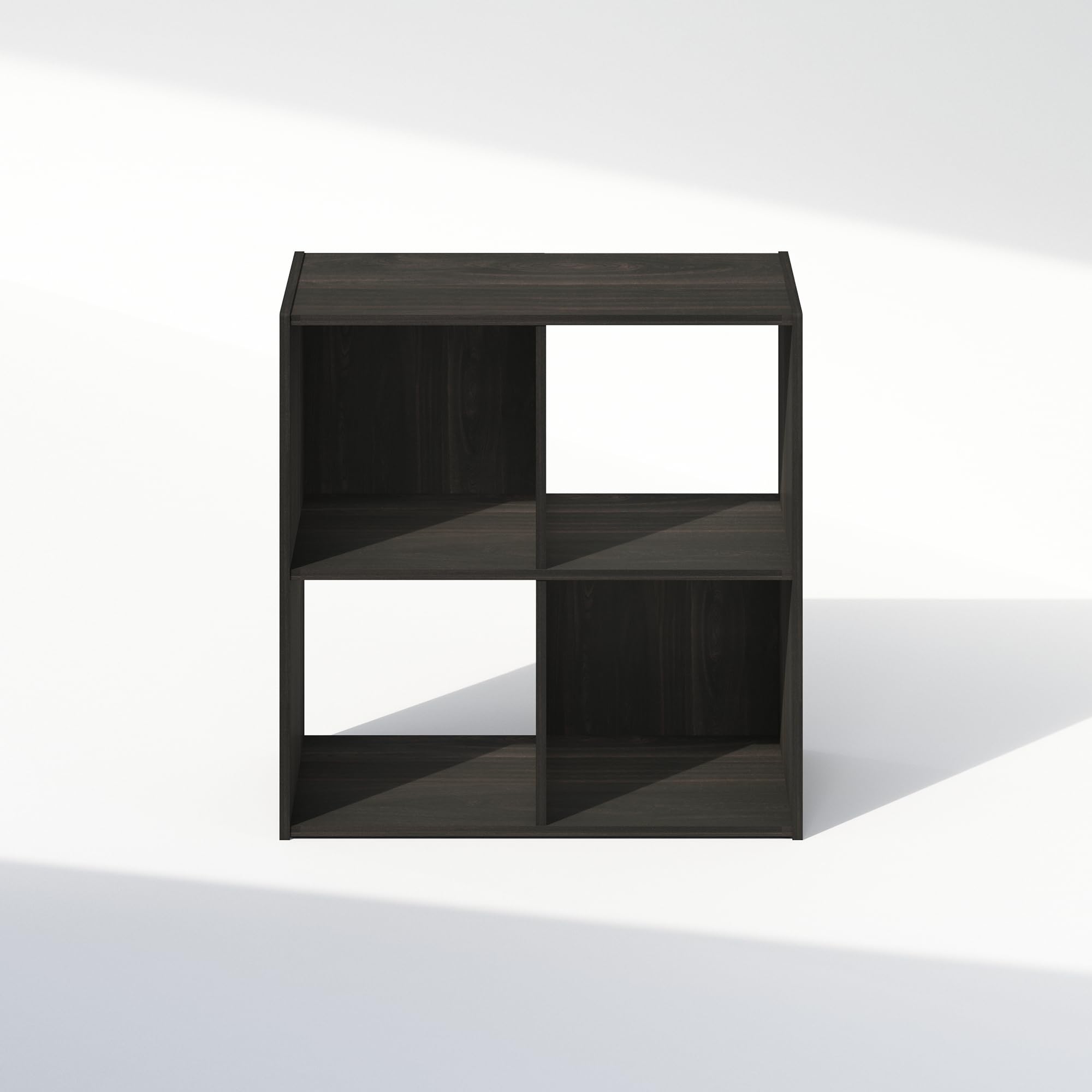 Furinno Pelli Cubic Mobile Portaoggetti, Libreria, Scaffale, 4 Cubi, Espresso