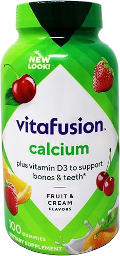 Miniatura 2 de Vitafusion Calcio, gomitas JKHyWW Vitaminas para adultos, 500 mg, 100 unidades (paquete de 2)