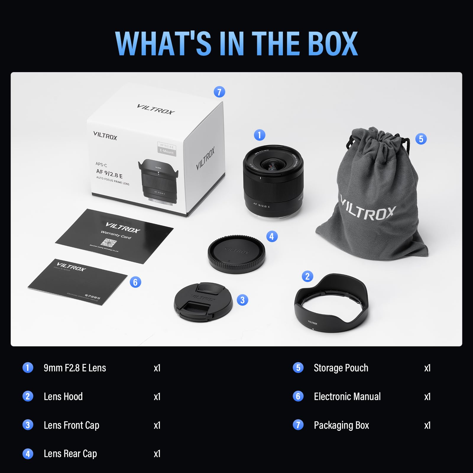 VILTROX 9mm F2.8 E Air AF 9mm F2.8 E Monture Objectif pour Sony E Autofocus APS-C Ultra-Grand-Angle Objectif à focale Fixe Compatible avec Appareils Photo à Monture Sony E ZV-E10 ZV-E10II FX30 a7Ⅲ