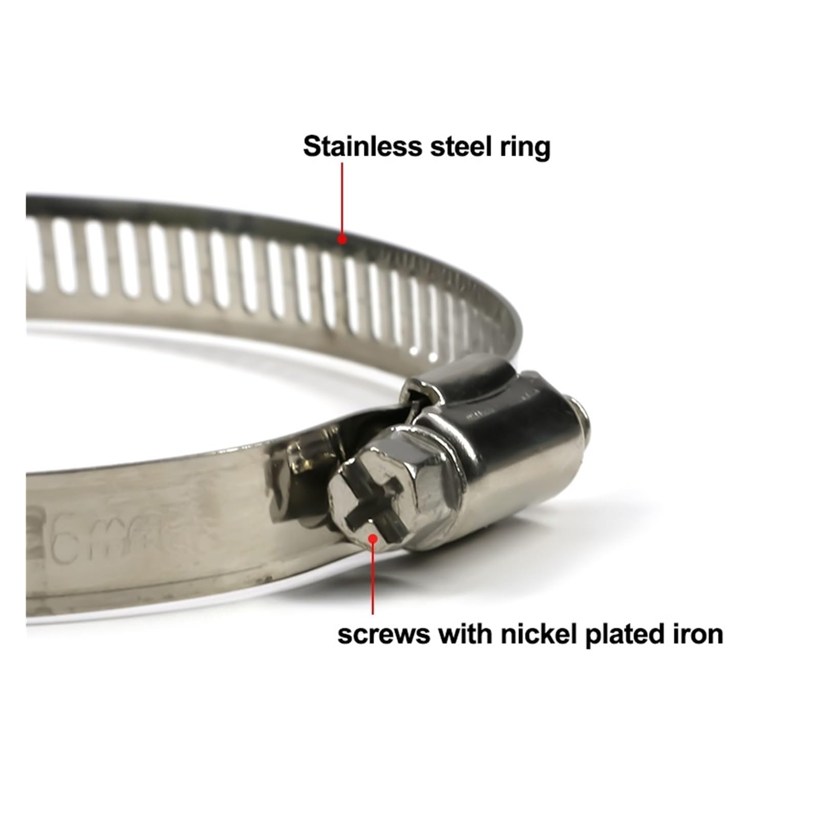Klipsy do węża 5/10 szt. Zaciski do rur Klipsy do węży ze stali nierdzewnej średnica 8 mm ~ 120 mm klips stałe narzędzie (32-44 mm x 10 szt.)